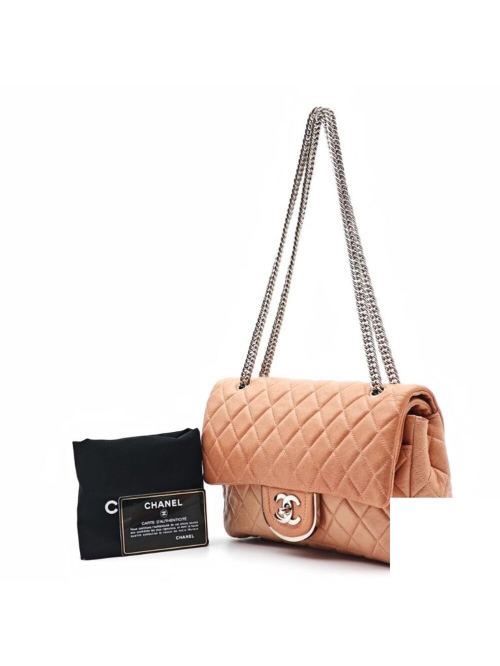 Chanel Double Flap Quilted Chain Shoulder Bag